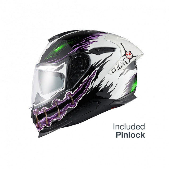 Casca moto NEXX Y.100R Night Rider White (pinlock inclus)