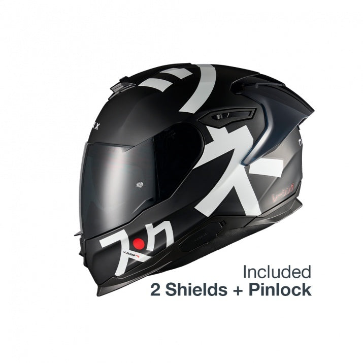 Casca moto NEXX Y.100R Nippon Black (pinlock inclus + viziera cadou)