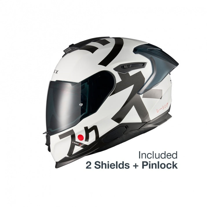 Casca moto NEXX Y.100R Nippon White (pinlock inclus + viziera cadou)