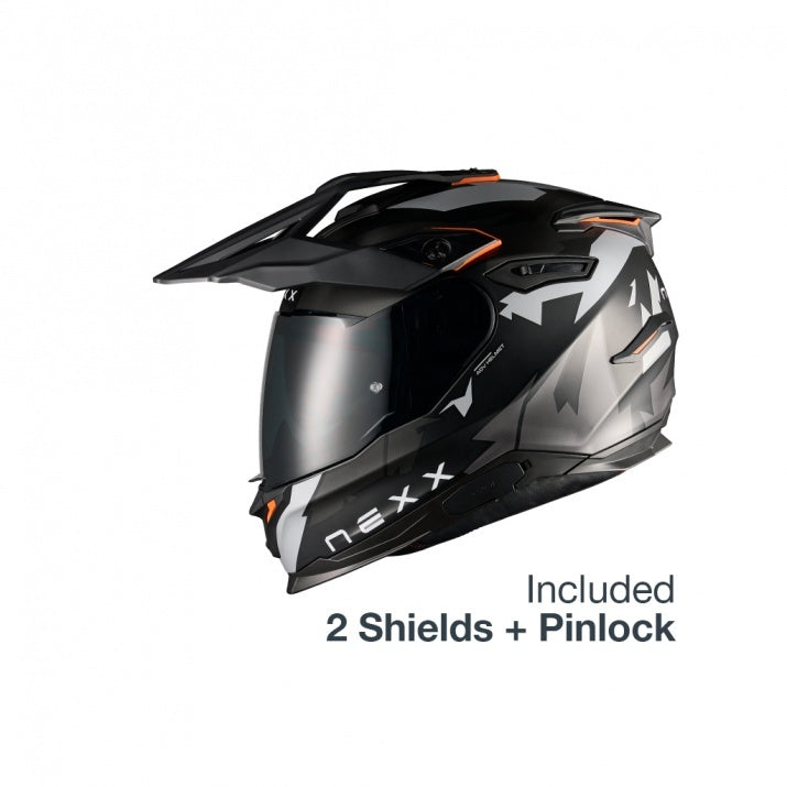 Casca moto NEXX Y.TRAVL Primal Black/Grey (pinlock inclus + viziera cadou)