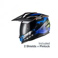Casca moto NEXX Y.TRAVL Primal Blue Neon (pinlock inclus + viziera cadou)