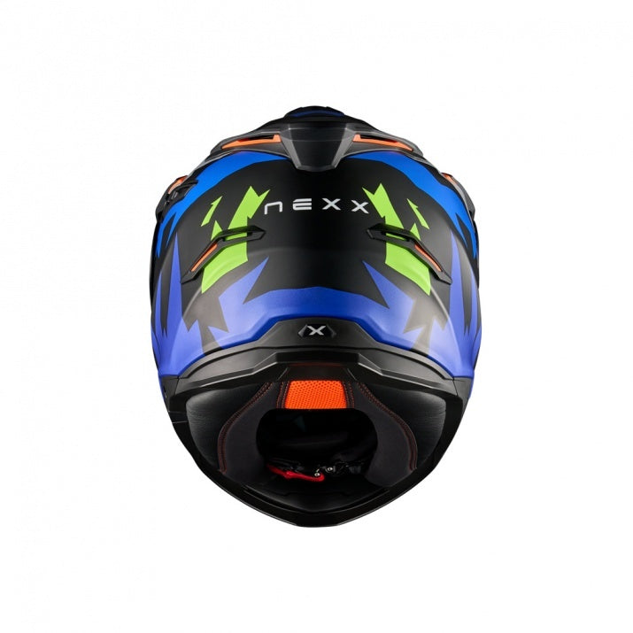 Casca moto NEXX Y.TRAVL Primal Blue Neon (pinlock inclus + viziera cadou)