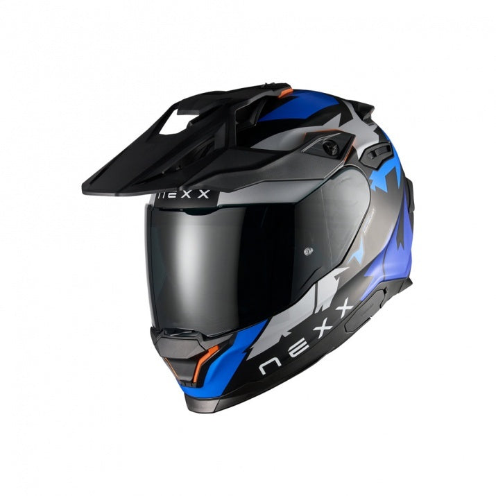Casca moto NEXX Y.TRAVL Primal Blue Neon (pinlock inclus + viziera cadou)