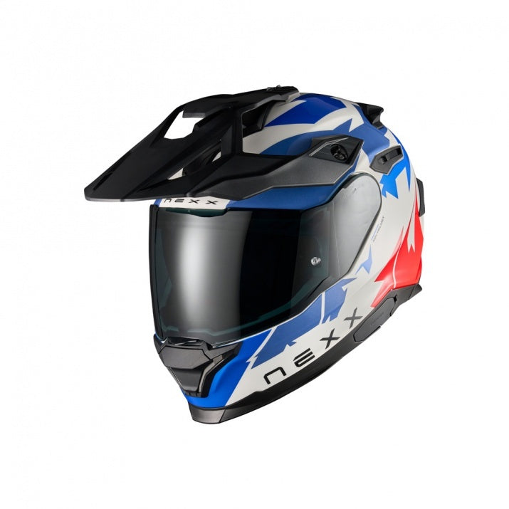 Casca moto NEXX Y.TRAVL Primal Blue Red (pinlock inclus + viziera cadou)