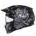 Casca MT Streetfighter SV S B2 Hellish negru mat (ochelari soare integrati) - masca (protectie) barbie si cozoroc detasabile - omologare noua ECE 22.06