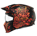 Casca MT Streetfighter SV S B5 Hellish rosu mat (ochelari soare integrati) - masca (protectie) barbie si cozoroc detasabile - omologare noua ECE 22.06