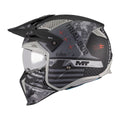 Casca MT Streetfighter SV S Belic B2 gri/negru mat (ochelari soare integrati) - masca (protectie) barbie si cozoroc detasabile - omologare noua ECE 22.06