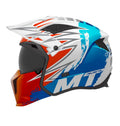 Casca MT Streetfighter SV S Tackle A7 alb lucios (ochelari soare integrati) - masca (protectie) barbie si cozoroc detasabile - omologare noua ECE 22.06