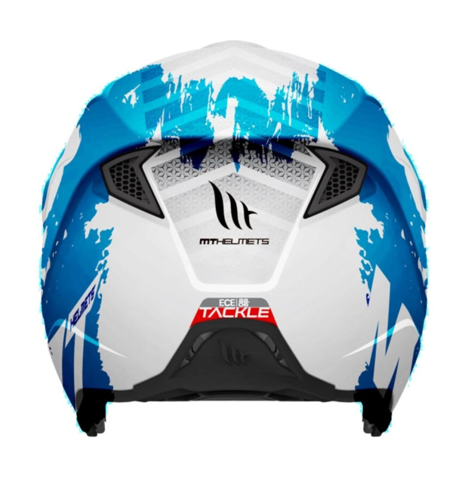 Casca MT Streetfighter SV S Tackle A7 alb lucios (ochelari soare integrati) - masca (protectie) barbie si cozoroc detasabile - omologare noua ECE 22.06