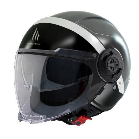 Casca MT Viale SV 68 Unit D2 gri mat (ochelari soare integrati) (open face)