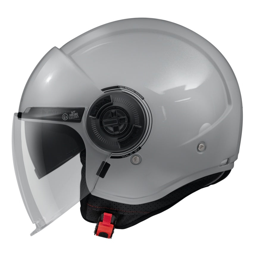 Casca MT Viale SV S A12 gri lucios (ochelari soare integrati) (open face) - omologare noua ECE 22.06