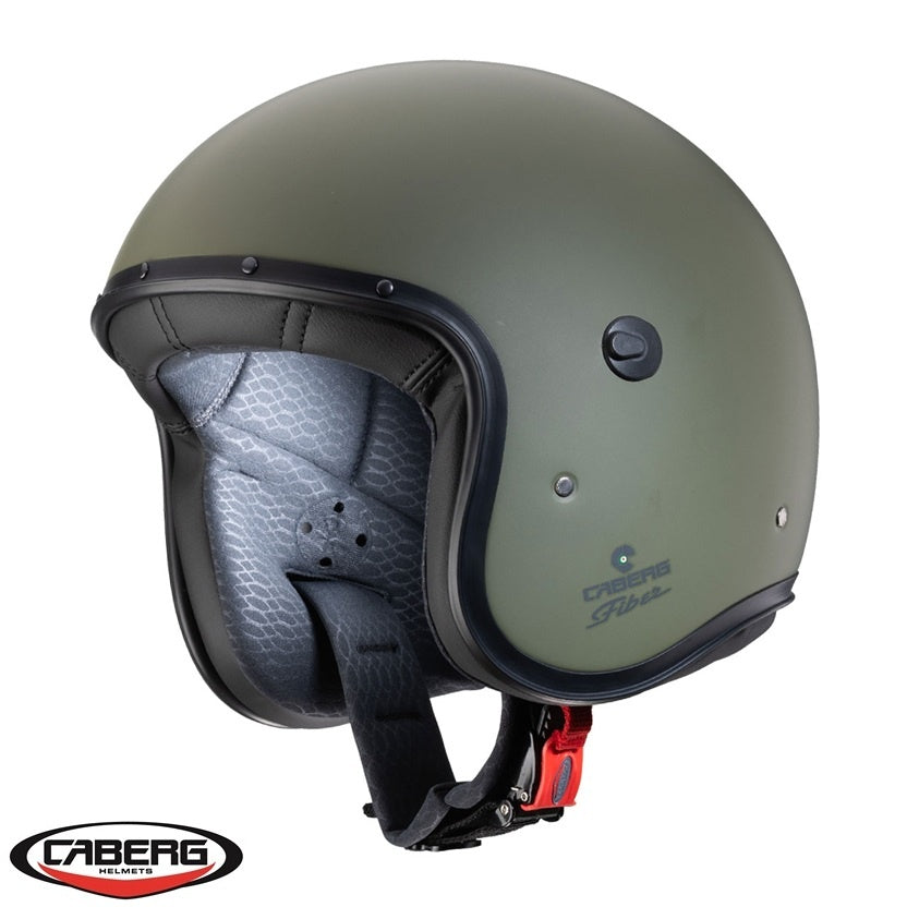 Casca open face (jet) Caberg model Freeride X 29 verde military mat (fibra de sticla)