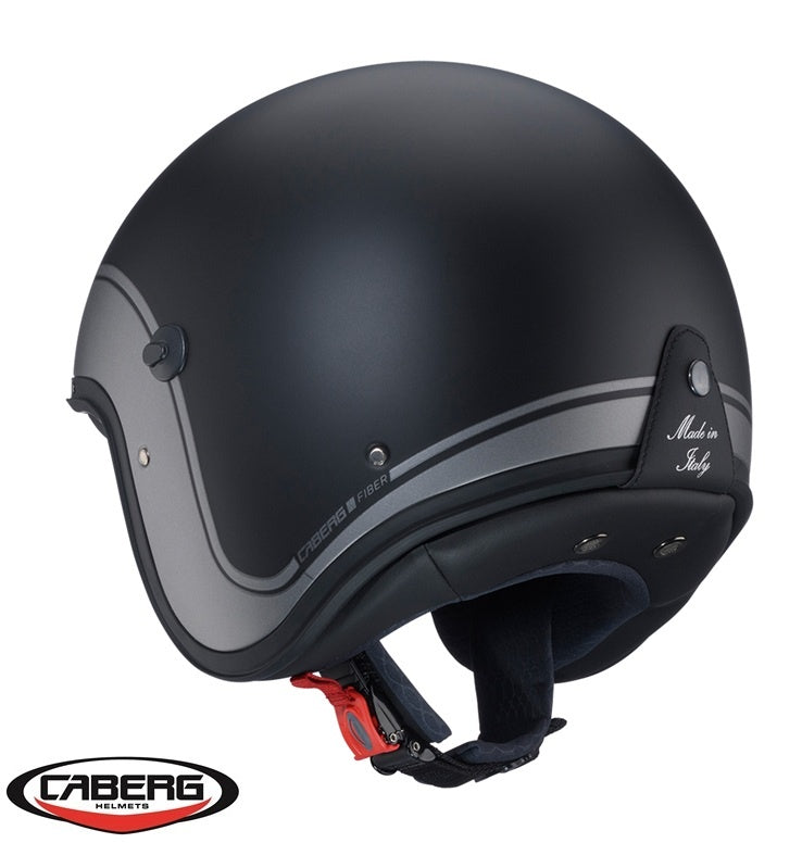 Casca open face (jet) Caberg model Freeride X Daytona O9 matt gun (titanium)/negru/alb mat (fibra de sticla)