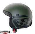 Casca open face (jet) Caberg model Freeride X Daytona P4 verde military/negru mat (fibra de sticla)