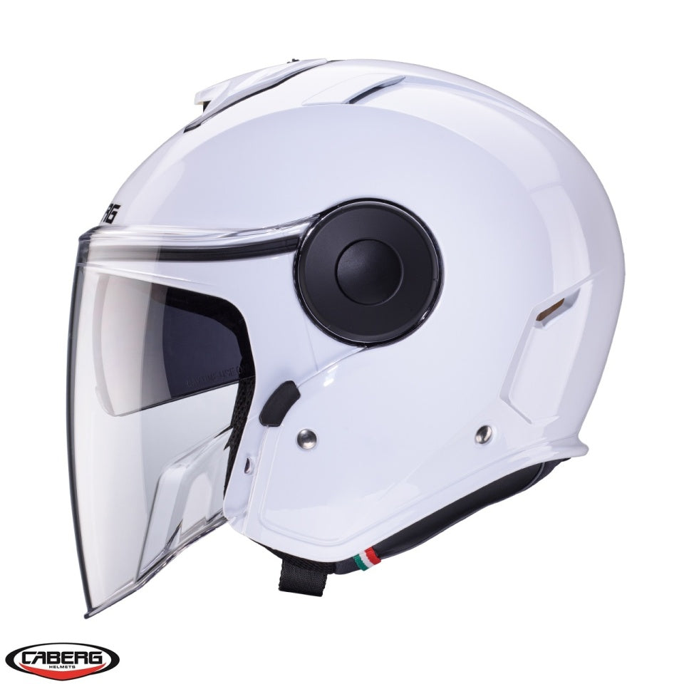 Casca open face (jet) Caberg model Soho SV A1 alb lucios