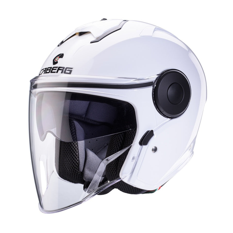 Casca open face (jet) Caberg model Soho SV A1 alb lucios