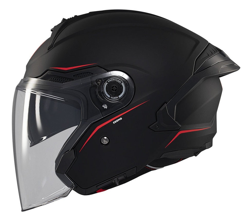 Casca open face motociclete MT Cosmo SV A1 negru mat (ochelari soare integrati)