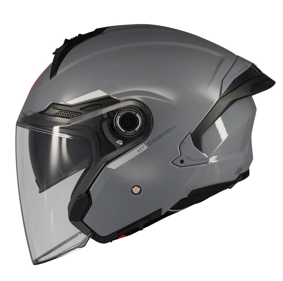 Casca open face motociclete MT Cosmo SV A2 gri lucios (ochelari soare integrati)