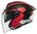 Casca open face motociclete MT Cosmo SV Cruiser B5 rosu mat (ochelari soare integrati)