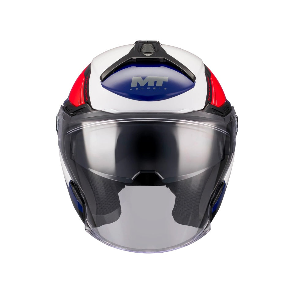 Casca open face motociclete MT Cosmo SV Icarus A5 rosu lucios (ochelari soare integrati) - tip viziera: MT-V-37
