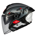 Casca open face motociclete MT Cosmo SV Silence B2 negru/gri lucios (ochelari soare integrati)