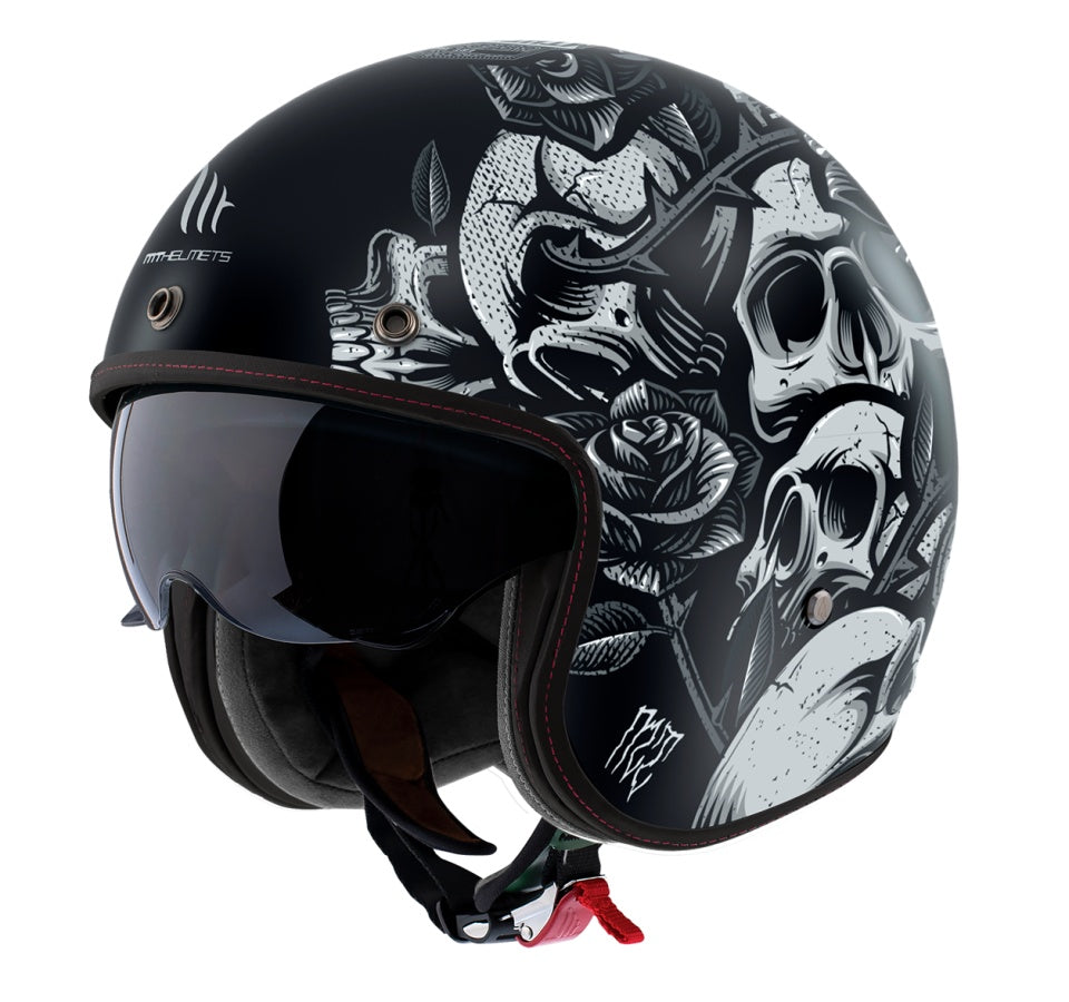 Casca open face motociclete MT Le Mans 2 S SV Breakout B2 negru mat (ochelari soare integrati) - omologare noua ECE 22.06