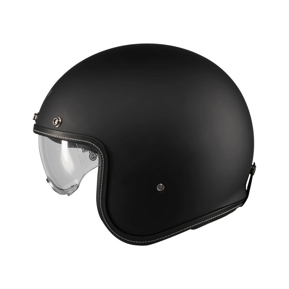 Casca open face motociclete MT Le Mans 2 S SV Pure A1 negru mat (ochelari soare integrati) - omologare noua ECE 22.06
