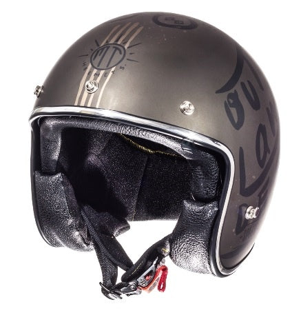 Casca open face motociclete MT Le Mans SV Outlander maro metalic/negru mat (ochelari soare integrati)