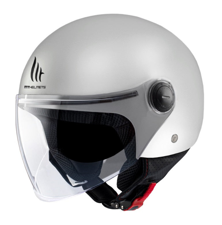 Casca open face motociclete MT Street S A0 alb lucios - omologare noua ECE 22.06