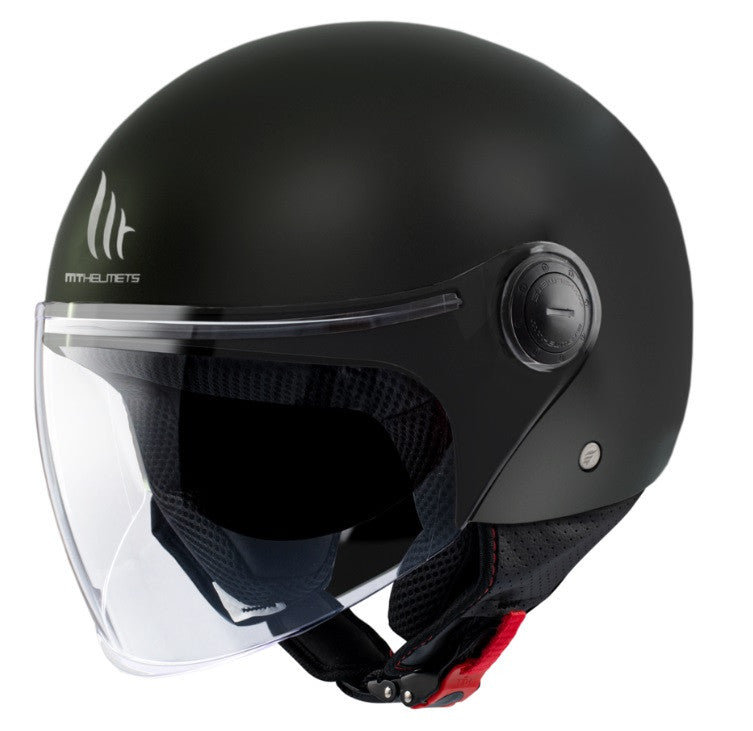 Casca open face motociclete MT Street S A1 negru mat - omologare noua ECE 22.06