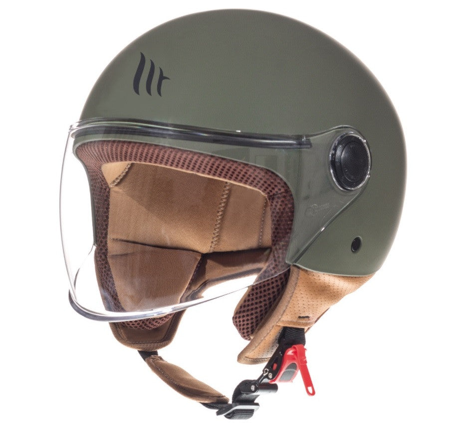 Casca open face motociclete MT Street S A6 verde mat - omologare noua ECE 22.06
