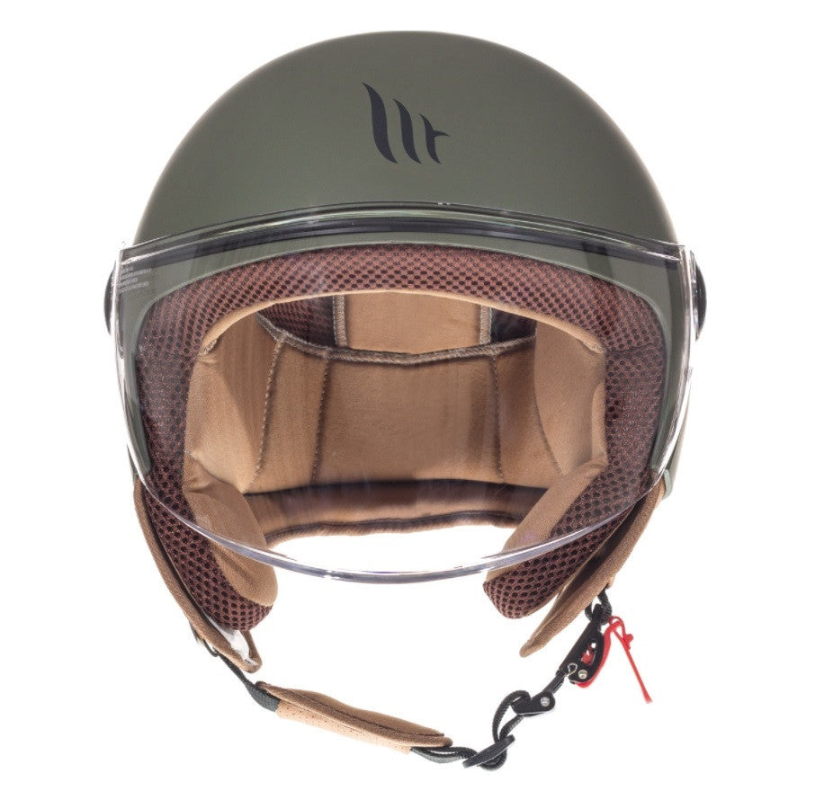 Casca open face motociclete MT Street S A6 verde mat - omologare noua ECE 22.06