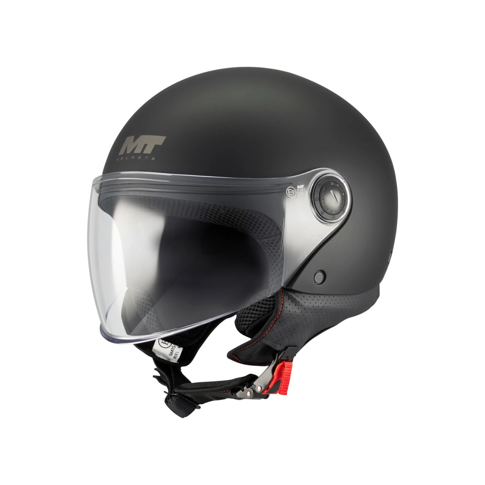 Casca open face motociclete MT Street S Pure A1 negru mat - omologare noua ECE 22.06