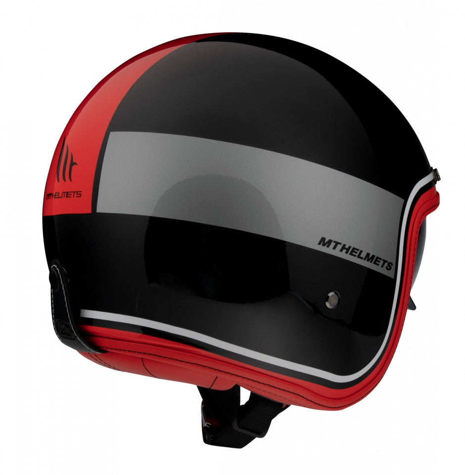 Casca open face MT Le Mans 2 SV Tant A5 negru/rosu lucios (ochelari soare integrati)
