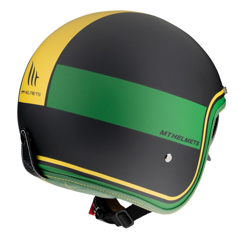 Casca open face MT Le Mans 2 SV Tant C9 negru/auriu mat (ochelari soare integrati)