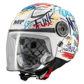 Casca open face MT Lite Crew A5 alb lucios - casca de copii