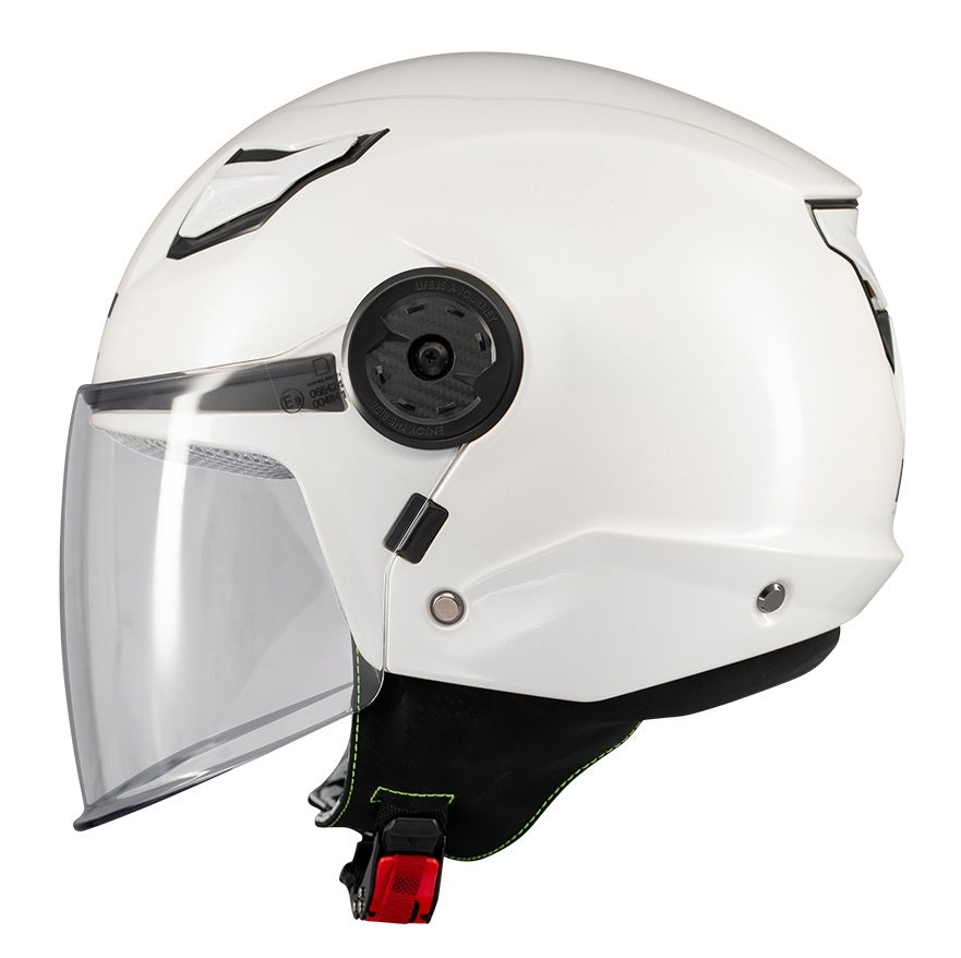 Casca open face MT Lite Kids Pure A0 alb lucios - casca de copii