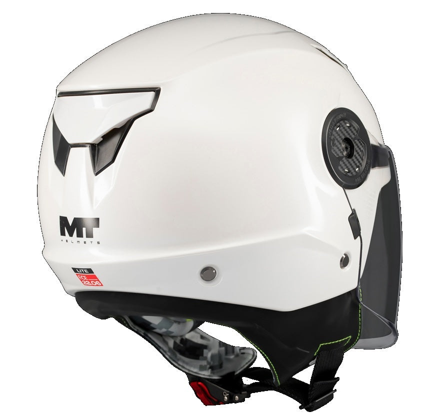 Casca open face MT Lite Kids Pure A0 alb lucios - casca de copii