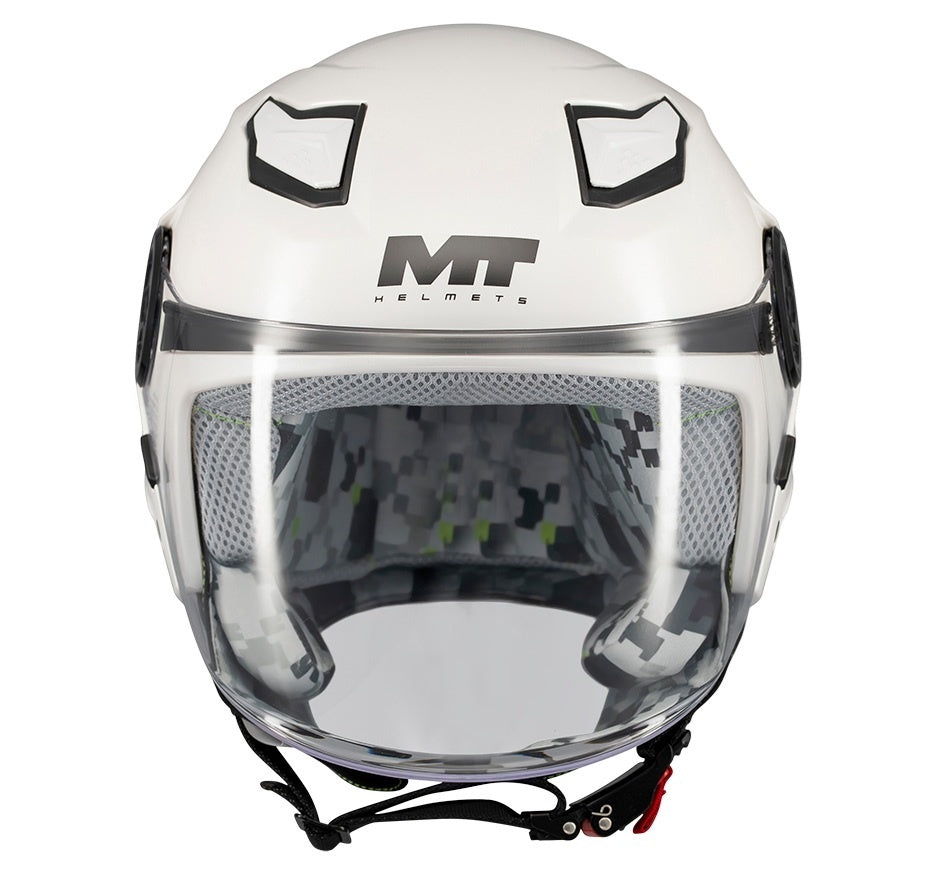 Casca open face MT Lite Kids Pure A0 alb lucios - casca de copii