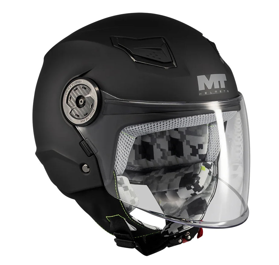 Casca open face MT Lite Kids Pure A1 negru mat - casca de copii