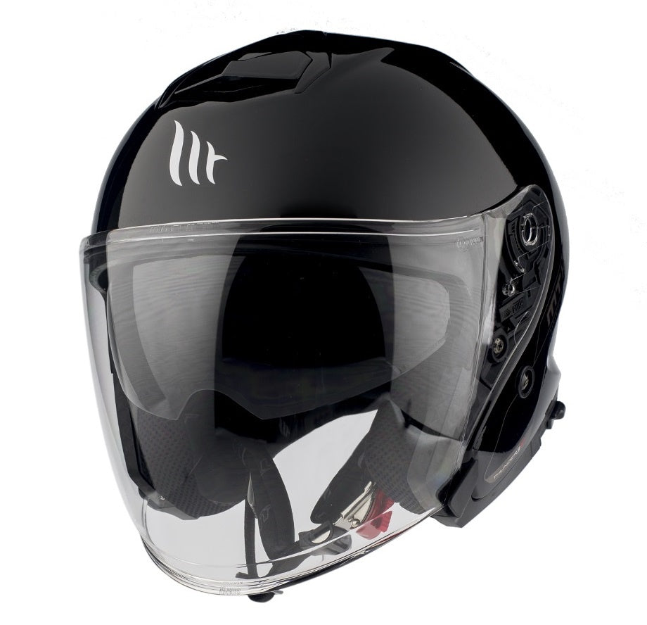 Casca open face MT Thunder III SV Jet A1 negru mat (ochelari soare integrati) – tip MT-V-19 (copie)