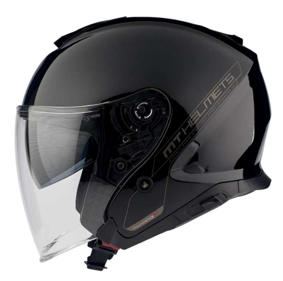 Casca open face MT Thunder III SV Jet A1 negru mat (ochelari soare integrati) – tip MT-V-19 (copie)