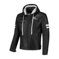 Geaca moto piele Rusty Stitches Jari Hooded V2 Black/White