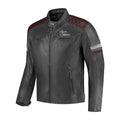 Geaca moto piele Rusty Stitches Jari V2 Grey-Light (protectii incluse)
