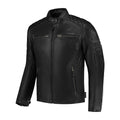 Geaca moto piele Rusty Stitches Jari V2 negru (protectii incluse)