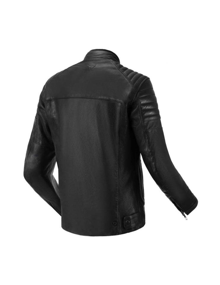 Geaca moto piele SECA Wanted II negru (protectii incluse)