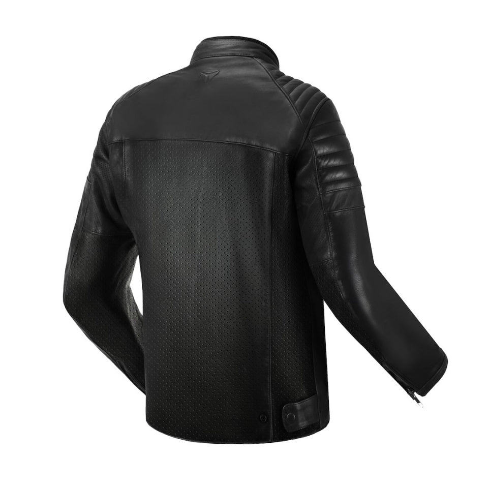 Geaca moto piele SECA Wanted II negru (protectii incluse)
