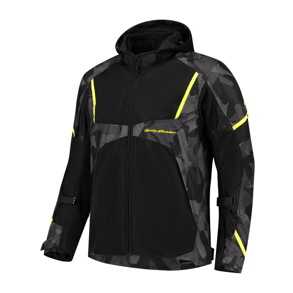Geaca moto Rusty Stitches Carlo Black Yellow