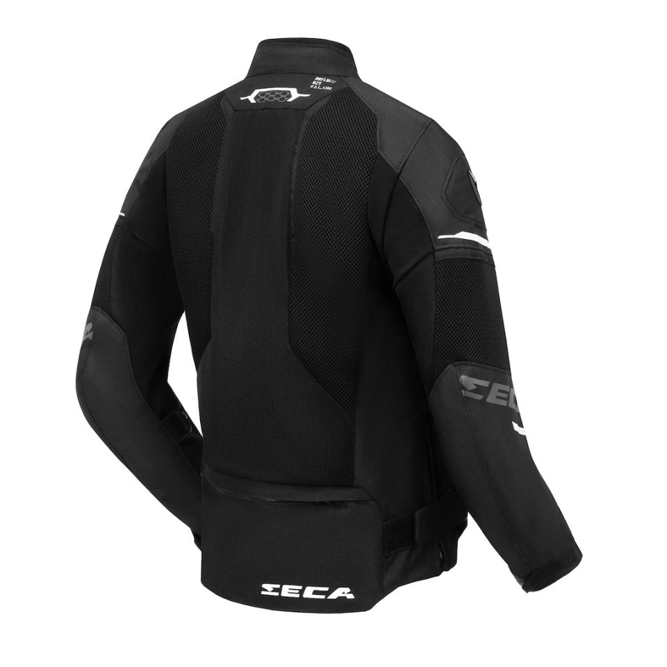 Geaca moto SECA Airflow Black femei (protectie spate inclusa)