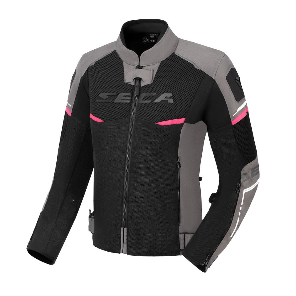 Geaca moto SECA Airflow Fuchsia femei (protectie spate inclusa)